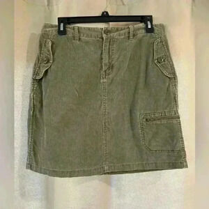 Women’s Green Eddie Bauer Corduroy Skirt